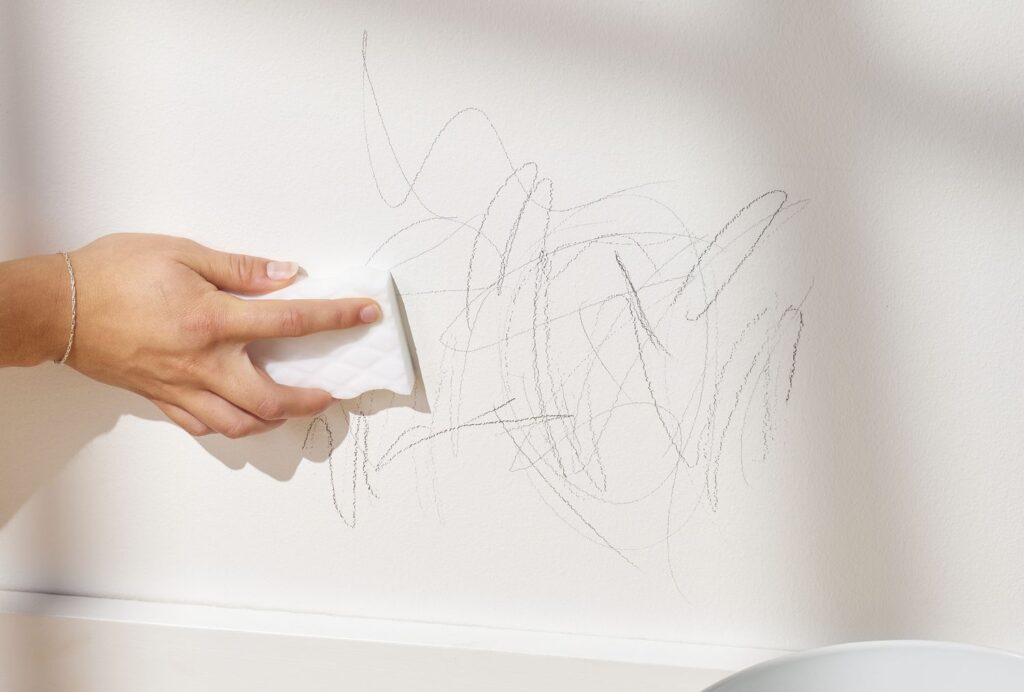 روش های پاك كردن مداد از روی دیوار رنگ پلاستیک