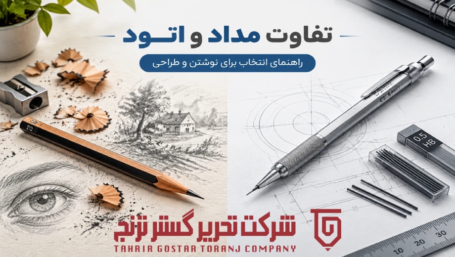تفاوت اتود و مداد چیست؟ راهنمای انتخاب بهترین ابزار برای نوشتن و طراحی